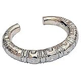 Cuff Bracelet Sterling Silver Antique Jewelry from India 2.25 " (brclt144)