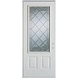 UPC 885322003072 product image for Art Deco 3/4 Lite 2-Panel Prefinished White Steel Entry Door | upcitemdb.com