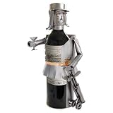 Golfer, Female Wine Bottle Holder H&K Steel Sculpture, Guenter Scholz