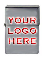 Design Your Own Full Color Wind Proof Flip Style Lighter Brushed Chrome