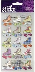 Bulk Buy: Sticko Stickers (6-Pack) Classic Stickers Bright Roller Skates E5200207