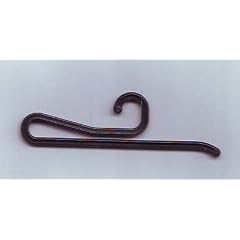 Haken f�r Schals und Kravatten schwarz einfach 8,5 x 1,5 cm