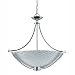 Triarch International Lighting 39472 Halogen VII Collection 4-Light Pendant, Polished Chrome Finish with White Hand-Blown Art Glass Shade