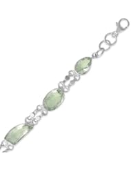 7"+1.5" Extension Green Amethyst Bracelet