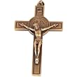 St. Benedict Rosary crucifix Golden - Extra Large - Bronze grade A (7.5 cm-3 inches)