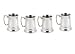 4 Large (16 oz.) Stainless Steel Beer Mug Set - Fine Stainless Steel Barware for Your...
