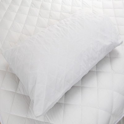Polycotton Quilted Pillow Protectors, Pair