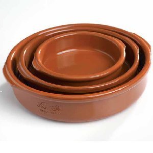 Spanish terracotta dish with handles - Cazuela 28cm