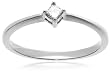14k Choice of White or Yellow Gold Princess Cut Diamond Promise Ring (.07 cttw, I-J Color, I1-I2 Clarity)
