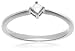 14k Choice of White or Yellow Gold Princess Cut Diamond Promise Ring (.07 cttw, I-J Color, I1-I2 Clarity)
