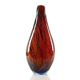 17 Glass Volcano Vase Beautiful & Heavy 100% Handblown Art X597
