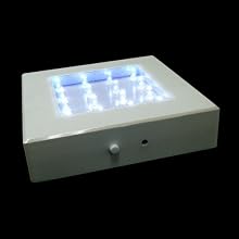 Fortune Products LB-5W Square Light Base with White LED's, 5" Length x 5" Width x 1-1/4" Height