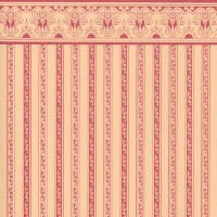 Regency Style Plum Stripe Wallpaper - Dollhouse Miniature