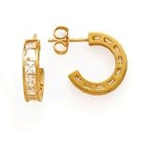 CZ EARRINGS IN 14K YELLOW GOLD CZ/2.35CTW