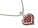 Red Silver Crystal Heart Necklace Fashion Jewelry