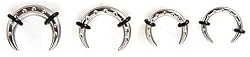 316L Surgical Stainless Steel Tribal Dimple Pincher, 10g - Sold as a Pair