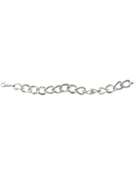 Sterling Silver Silver Bracelet Bracelet 9.5" Ss Ridged Oval Link Bracelet High Polish