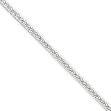 2.5mm, Sterling Silver, Diamond-Cut Franco Chain, 16 inch