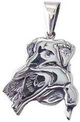 Wilkerson Sterling Silver Labrador Retriever with Mallard Pendant