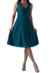 Chiffon Knee Length Natural   Waistline Bridesmaid Dress/Party Dress 