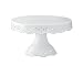 Gracie China, Victorian Rose Collection, 10-Inch Skirted Cake Stand, White Fine Porcelain