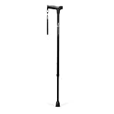 Hugo Mobility Adjustable Derby Handle Cane with Reflective Strap, Ebony