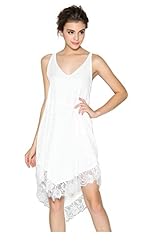 Lace Sleeveless Spaghetti Strap Polyester Sweater Party Dress/Tunic 