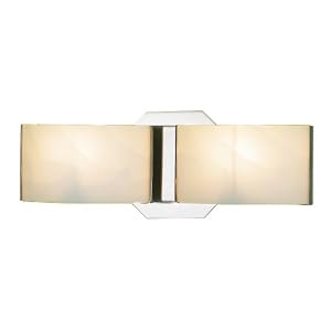 Eurofase BR-2DAK-2N Dakota 2-Light Bathbar, Satin Nickel White by 