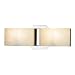 Eurofase BR-2DAK-2N Dakota 2-Light Bathbar, Satin Nickel/White