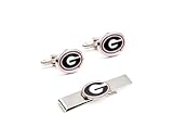 Georgia Bulldogs Cufflinks and Tie Bar Gift Set