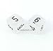 WCXPF0601E2 Clear Frosted D6 Dice 2pc Black Numbers Aprox 16mm