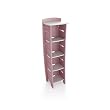 Legare 59-Inch-by-18-Inch Kids' Bookcase, Pink and White