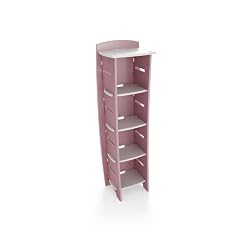 Legare 59-Inch-by-18-Inch Kids' Bookcase, Pink and White