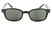 Pacific Coast Original KD's Biker Sunglasses (Black Frame/Dark Green Lens)