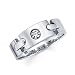 14k White Gold Mens Diamond Solitaire Solitaire Ring Band .16ct (G-H Color, SI2 Clarity)