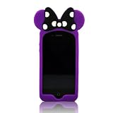 I Need (TM) New Polka Dot Flex Soft Silicone Gel Case Cover Protector Shell Compatible For Apple Iphone 4S/4G/4 (PURPLE)