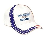 get a real job! be a mom Adult USA Flag Hat / Cap Picture
