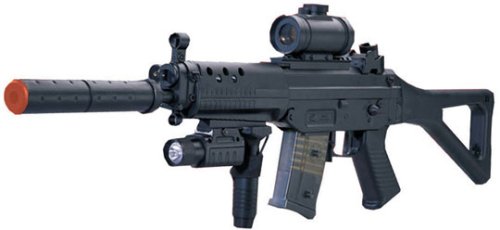 Automatic Airsoft Rifle Gun with Laser + Flash Light + Scope