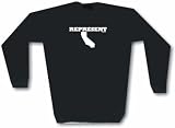 Represent California State Outline Men's Sweat Shirt in 2 colors Small thru 3XL
