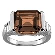 14K White Gold Smoky Quartz Ring