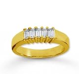 18k Yellow Gold 5 Stone 1/2Ct Diamond Anniversary Band