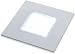 Hafele Square LED Pucks, Warm light temperature, recessed mounting