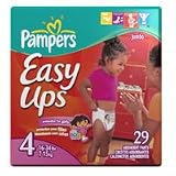 Pampers Easy Ups For Girls, Jumbo Pack, Size: 4 # 06698 - 29 / Pack, 4 Packs