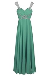 Chiffon Beaded Sequined  Evening Dress/Bridesmaid Dress/Prom Dress  With Rhinestones