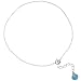 Sterling Silver Blue Glass Disco Ball Anklet