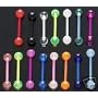 Flexible Acrylic Tongue Ring 14g - In Assorted Colors - PLEASE CONTACT SELLER FOR COLORS AVAILABLE BEFORE PURCHASING !!!!!!