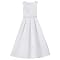 Girls Special Occasion Sleeveless Pleat Dress - White