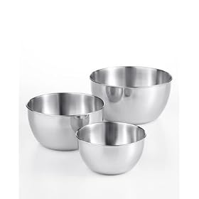 Martha Stewart Collection Stainless Steel Mixing Bowls, Set of 3 by Martha Stewart