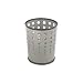 Safco&reg; Bubble Wastebasket, Round, Steel, 6 gal, Gray