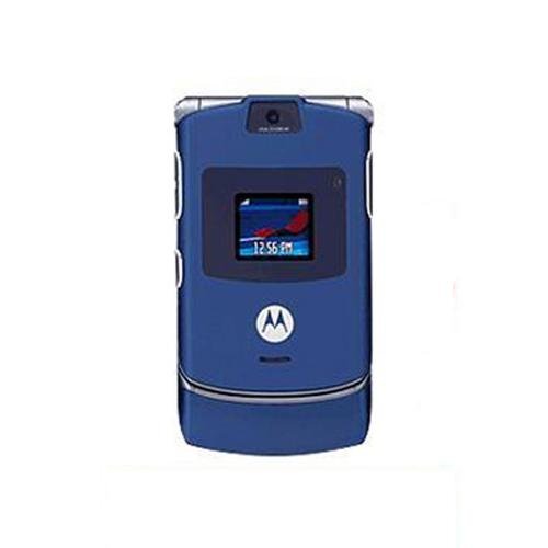 Motorola RAZR V3 No Contract Quad Band GSM Camera Cell Phone Blue AT&T